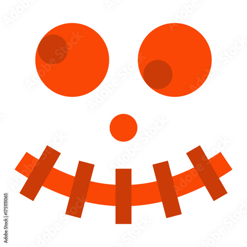 scary face flat
