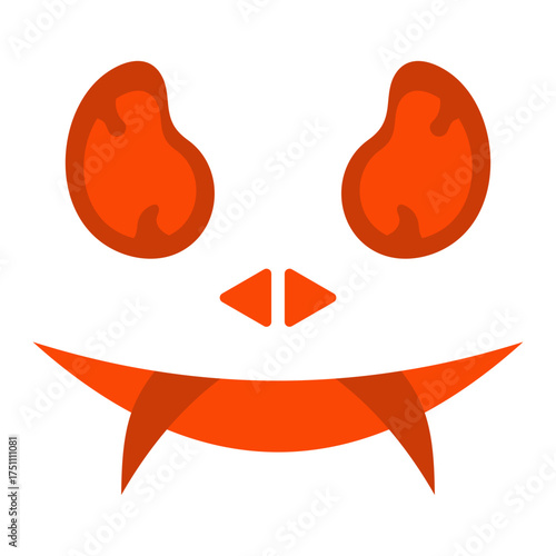 scary face flat