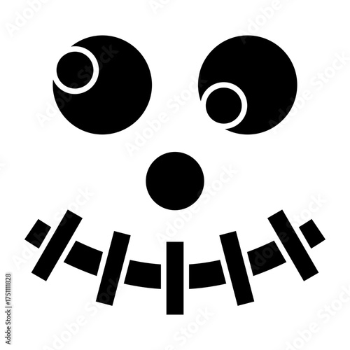 scary face glyph