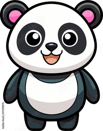 Panda cartoon  white background 