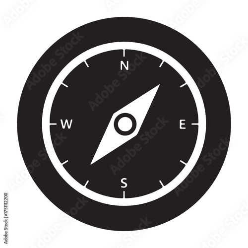 Free Download Classic Compass Illustration Guiding Exploration and Navigation with Clear Directions Vector Icon Design for Mapping Adventure and Directional Concepts - GFXLoad