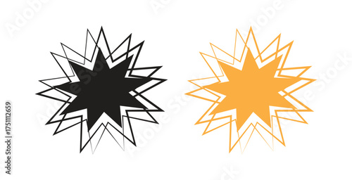 Abstract Boom Burst Shape Design Set