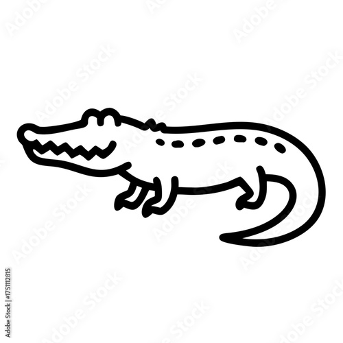 Cartoon crocodile illustration with playful expression, featuring exaggerated features and vibrant colors, showcasing a whimsical character in a fun and engaging style
