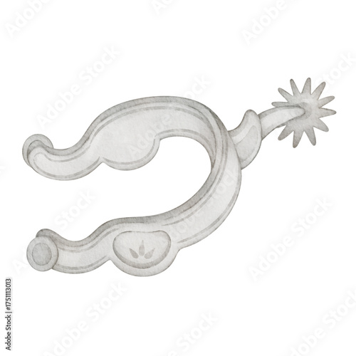 Watercolor horse spurs⁠
