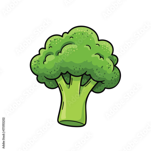 Vector Broccoli Silhouette – Organic Produce Clipart