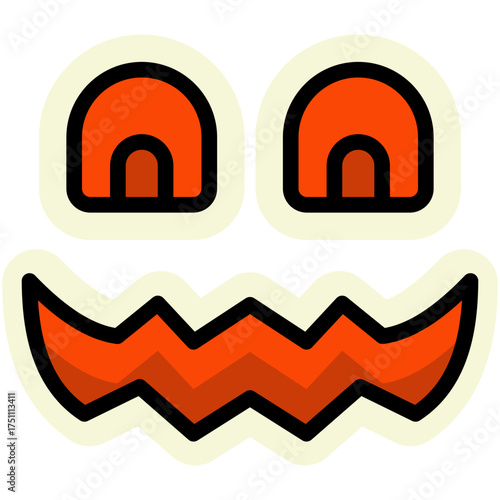 scary face sticker