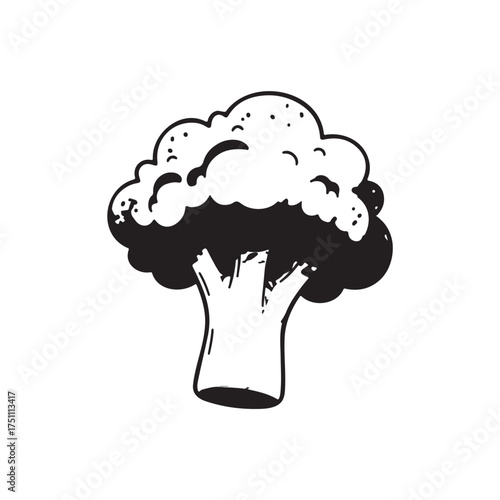 Simple Broccoli Shape – Plant-Based Nutrition Illustration