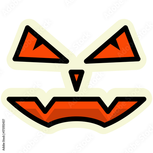 scary face sticker