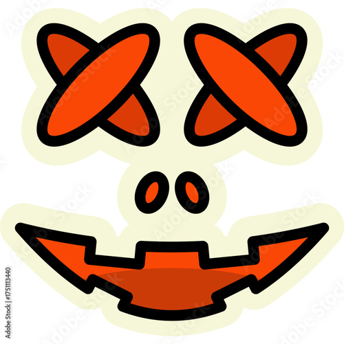 scary face sticker