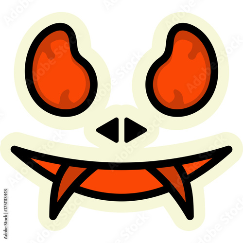 scary face sticker