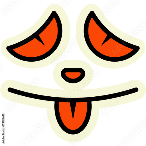 scary face sticker