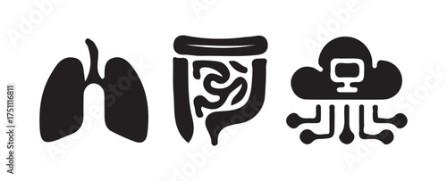 Connecting Minds and Machines –and Data Network Icons