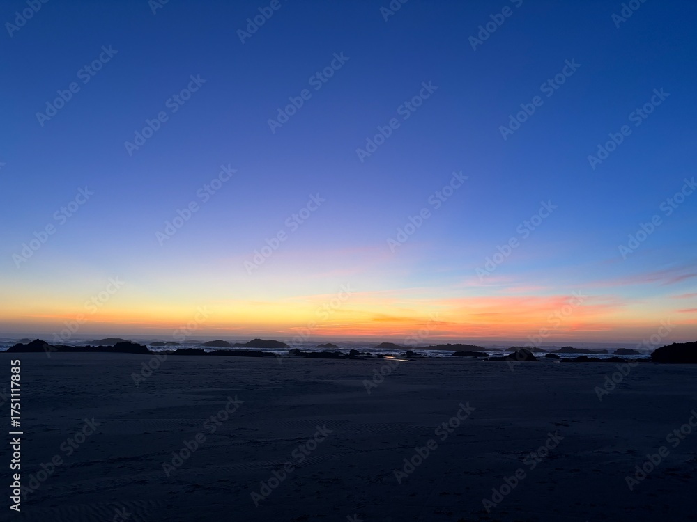Obraz premium Colorful Sunset on Oregon Coast