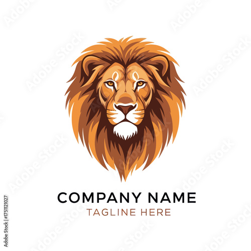 Majestic Lion Head with Detailed Mane, Intense Gaze, and Powerful Presence.