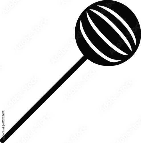 Lollipop Candy Icon Silhouette Vector
