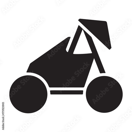 Stylized Mars Rover Silhouette Exploration Vehicle Design for Science and Technology Related Projects Bold Graphic Simplicity