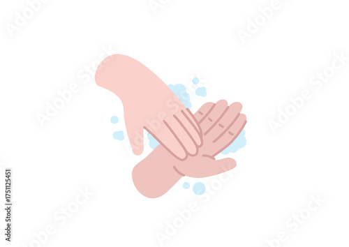 Washing Hands with Soap and Water ​Hand Washing for Hygiene and Health ​Clean Hands Concept 