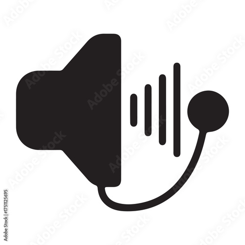 Volume Sound Audio Speaker Communication Symbol Vector Icon Silhouette for Web and Mobile Applications Design Concepts