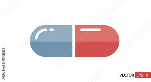 Illustration of a capsule pill, a common medication for treating various health conditions and illnesses