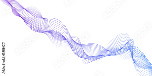 Modern flowing wave background with blended color texture. Purple gradient blending fluid waves isolated on white background. Technology backdrop for business designs.