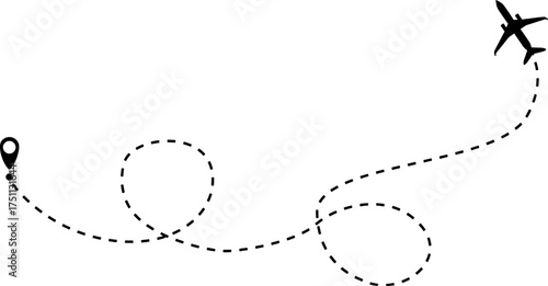 airplane dotted line