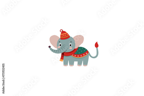 A cute elephant design vector 