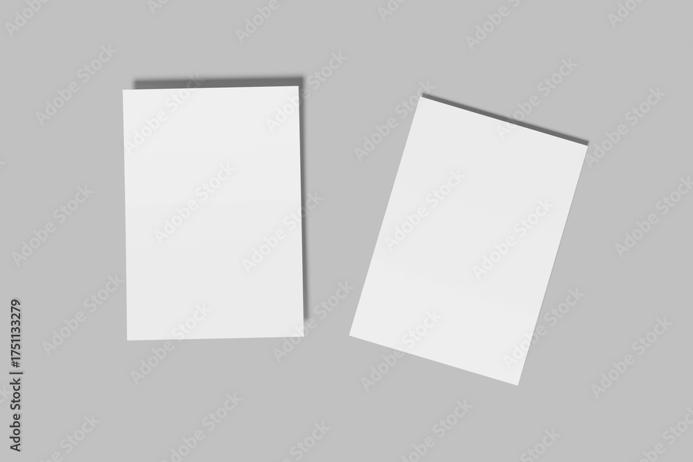 Fototapeta premium A4 Flyer Paper Mockup Your Design Blank