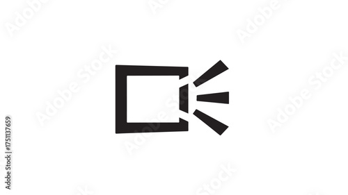 Dynamic spotlight design conveys clarity and focus for impactful branding, a sleek logo element suggesting innovation and bright ideas with a modern, clean aesthetic