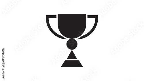 Celebrate success with this bold trophy symbol, perfect for highlighting achievements, competition wins, and leadership accolades, ideal for awards ceremonies and recognition programs