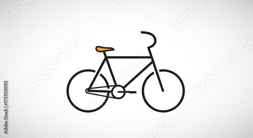 A simple bicycle illustration, perfect for transportation, recreation, and exercise, promoting a healthy lifestyle