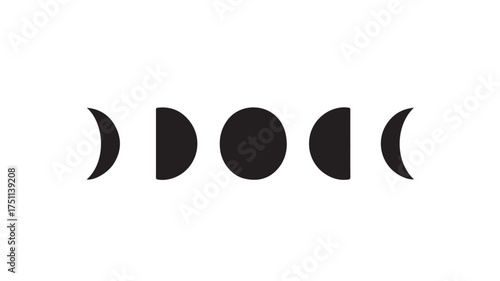 Follow the moon phases with this striking astronomy design, perfect for celestial projects, astrology themes, and modern cosmic art that evokes mystery and wonder