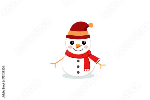 snowman isolated on white background
