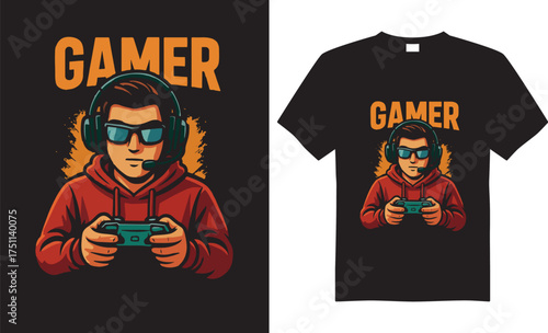 Gaming Graphic Vector t-shirt Design.