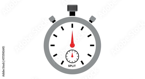 Stopwatch with red hand, a tool for measuring time intervals with precision and accuracy in various activities