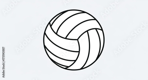 Illustration of a volleyball, perfect for sportsthemed designs, educational materials, and athletic event promotions