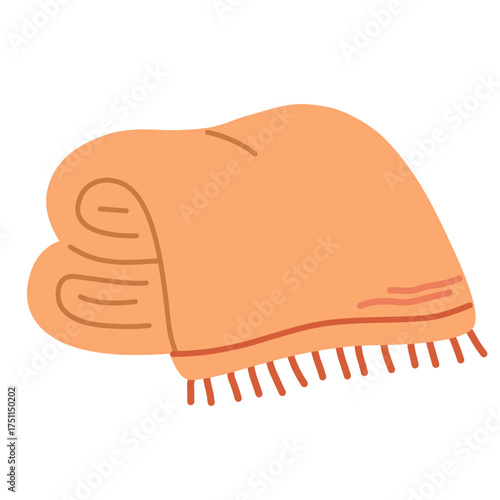 Cozy Blanket in Flat Style for Winter Comfort Illustration