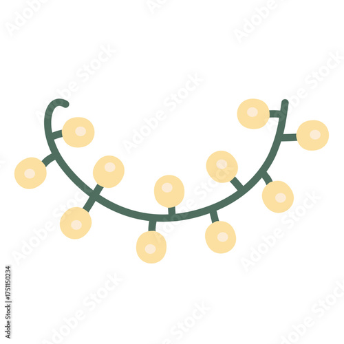 String Lights in Flat Style for Holiday Home Decoration