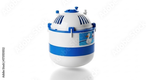 Wallpaper Mural Blue Plastic Chlorine Dispenser Floating on Clear Pool Water Torontodigital.ca