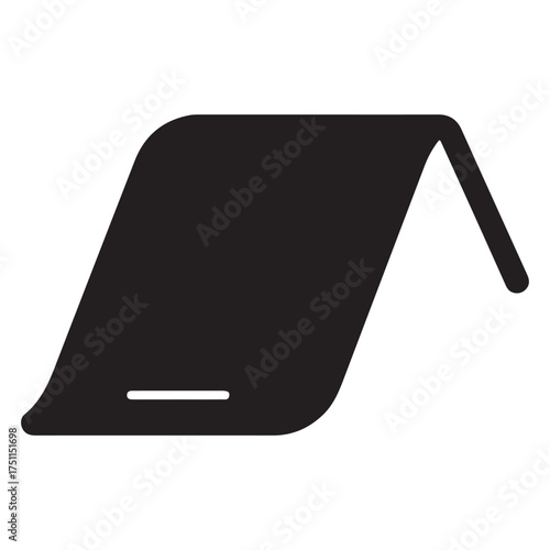 Modern Foldable Smartphone Icon Black and White Vector Design Representation for Mobile Technology and Innovation Trends in Digital Communication Era