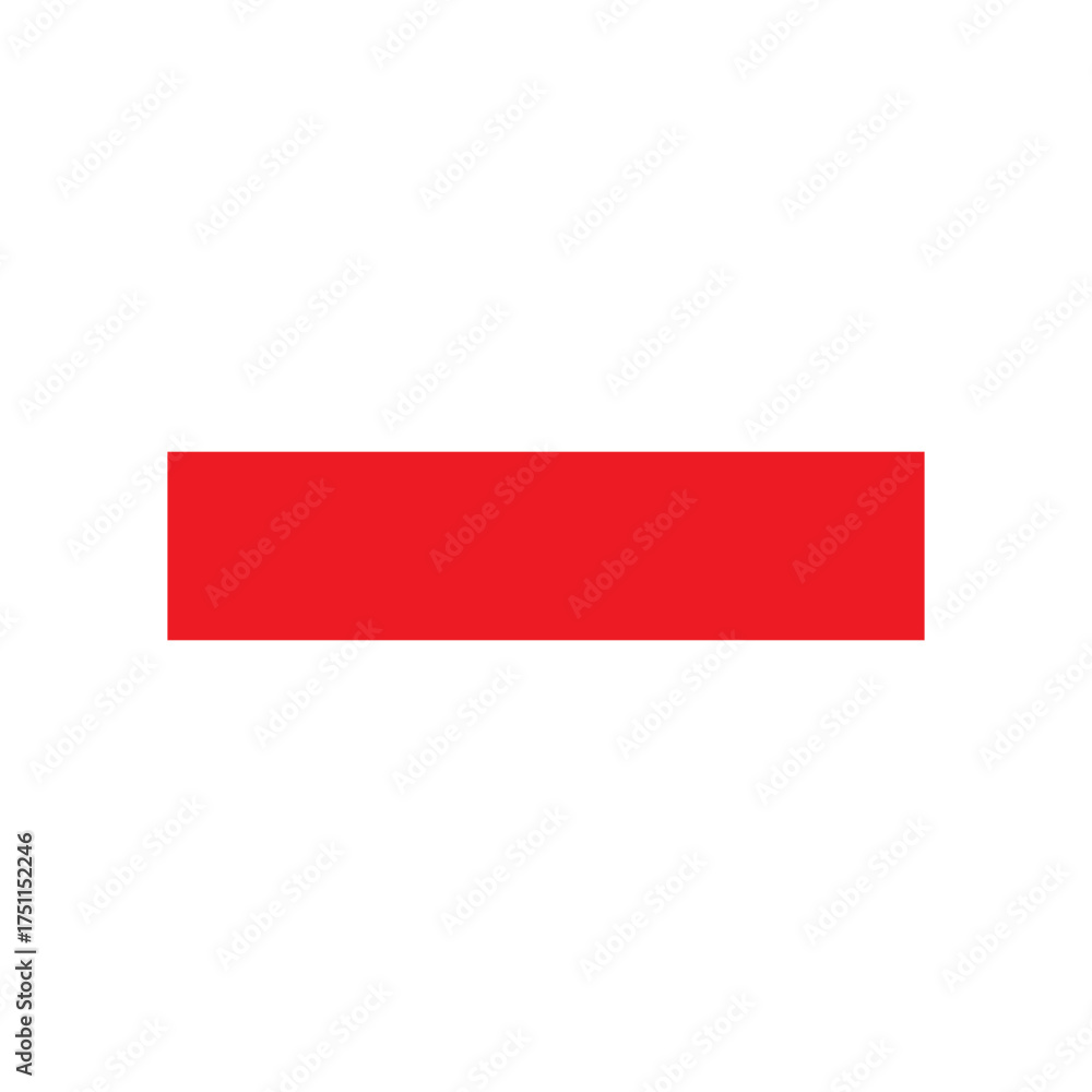 Obraz premium Red Horizontal Rectangular Shape