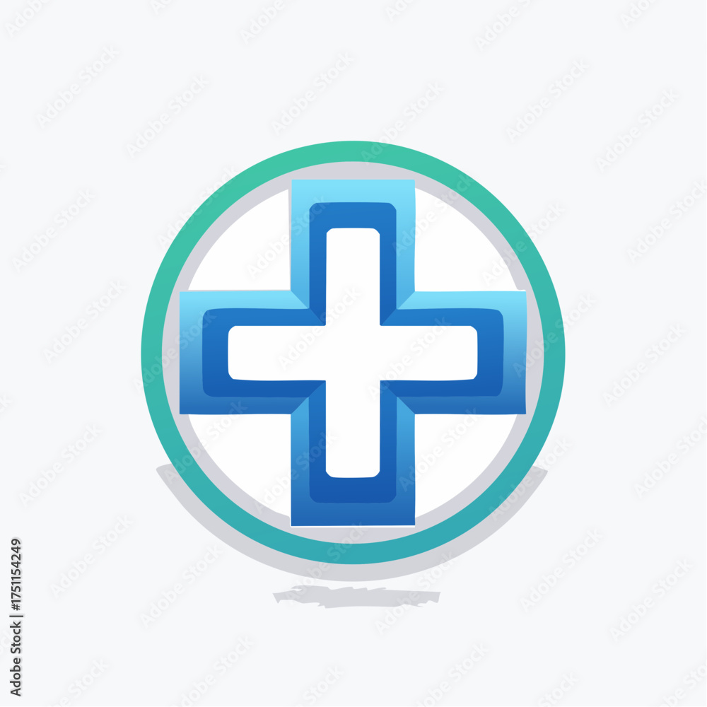 Obraz premium Illustrative representation of a medical cross symbol, ideal for healthcare applications or design needs