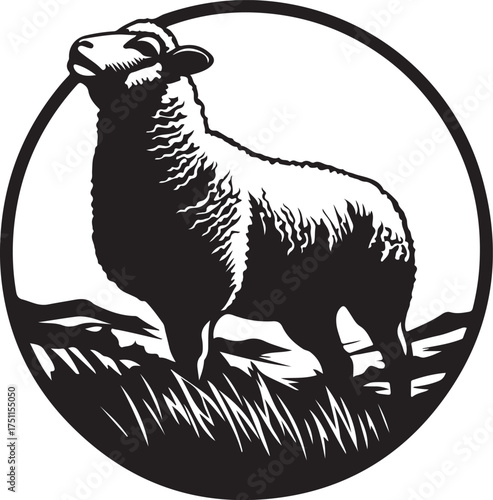 vector illustration of a sheep