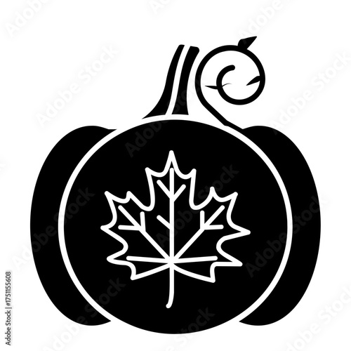 Autumn Glyph Icon Pumpkin