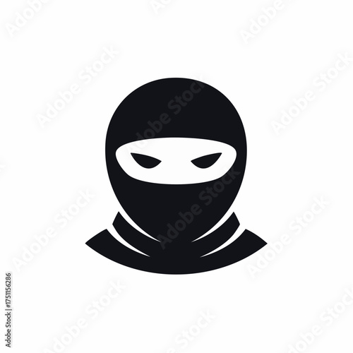 Minimalist depiction of a masked figure, perfect for anonymity and secretiveness