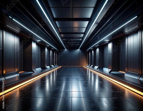 Futuristic Angle establishing Abstract Lighting Studio Wide Dark Perspective, Mood Photorealistic Wallpaper Energetic Background