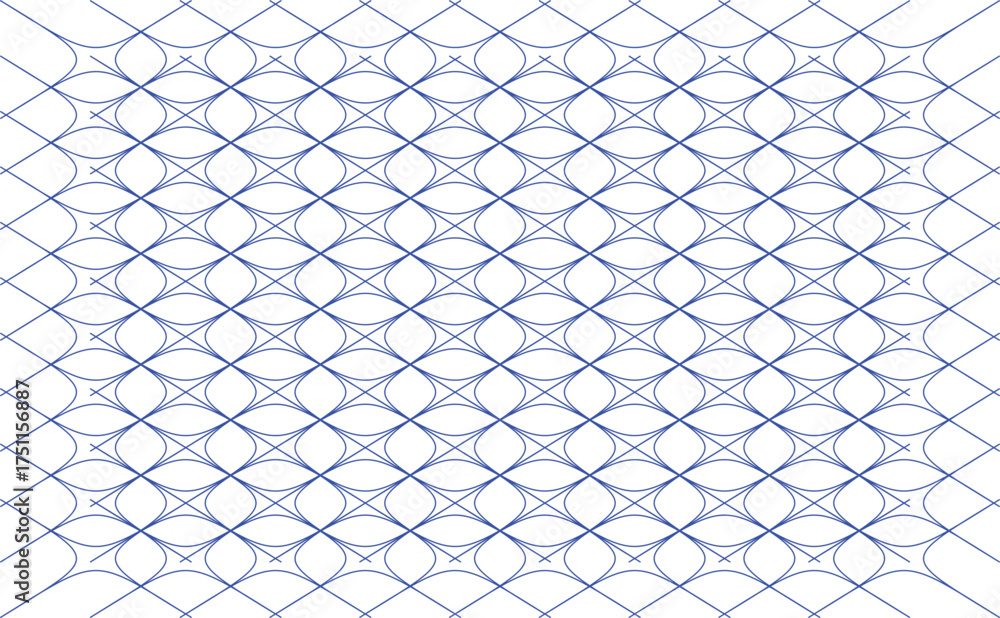 Naklejka premium Abstract Blue Line Pattern Background Art Graphic Illustration Seamless Design Concept