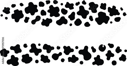 Abstract Cow Pattern Illustration in Black and White for Design and Backgrounds