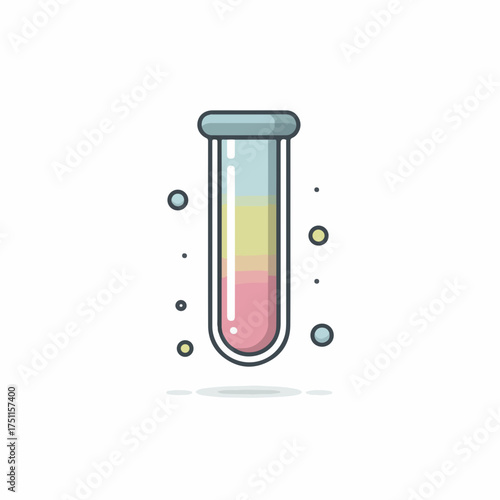 Minimalist Gradient Test Tube Icon Design