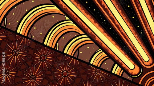 Vibrant Neon Tubes  Modern  Abstract Background with Futuristic Glow