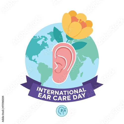 World map highlighting hearing awareness